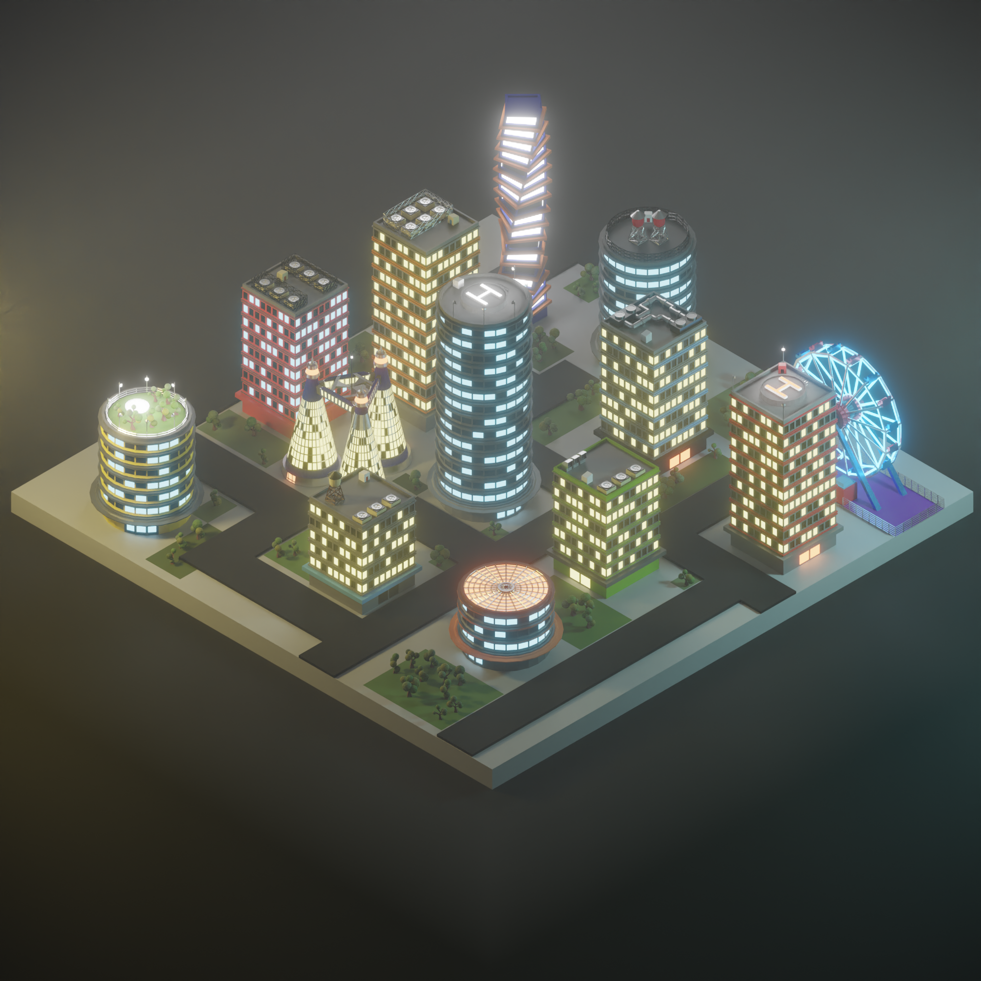 Isometric Cityscape preview image 1